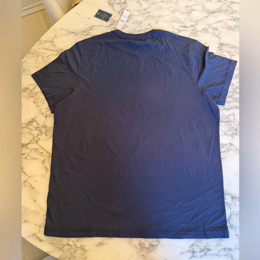 NWT J Crew Men’s Broken In Short Sleeve Tee Black L - Deodorant Marks Needs Wash